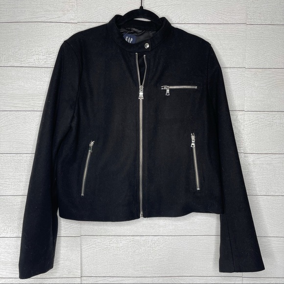 Gap | True Black Full Zip Biker Jacket - Picture 6 of 12